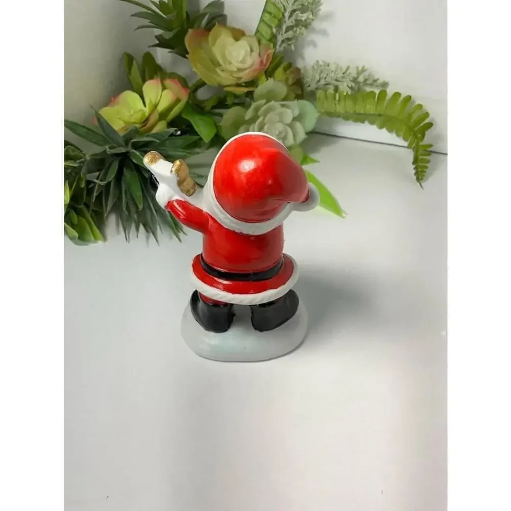 Porcelain Santa with Harp